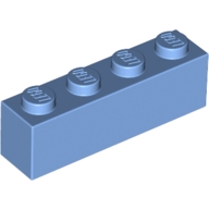 Lego kostka (kostička) 1x4, středně modrá (4165458, 4163696)
